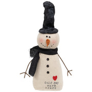 Cold Day Warm Heart Stuffed Top Hat Snowman