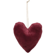 Plush Velvet Heart Ornaments (Set of 3)