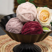 Velvet Wrapped Ball Bowl Filler - 2.5"  (3 Count Assortment)