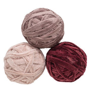 Velvet Wrapped Ball Bowl Filler - 2.5"  (3 Count Assortment)