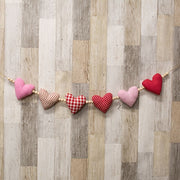 Vintage Patchwork Hearts Garland - 60"L