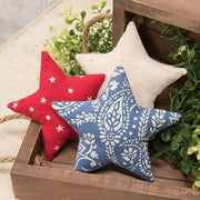 Americana Star Pillow Ornaments (Set of 3)