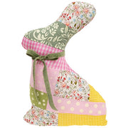 Vintage Patchwork Bunny Pillow - 10.5"H