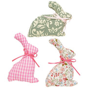 Vintage Floral Pattern Bunny Sitters (Set of 3)