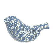 Indigo Bloom Patchwork Baby Bird - 3"H