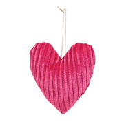 Stuffed Chenille Valentine Heart Ornament  (3 Count Assortment)