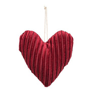 Stuffed Chenille Valentine Heart Ornament  (3 Count Assortment)