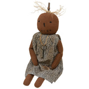Pumpkin Girl With Antique Key Necklace