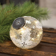 Frosted Pines Light Up Ball Ornament (Pack of 4)