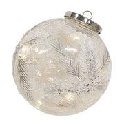 Frosted Pines Light Up Ball Ornament (Pack of 4)