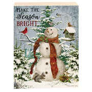 Woodland Snowman & Friends Wooden Block Sign - 5.25"x7"  (3 Count Assortment)