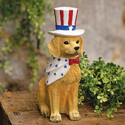 Resin Americana Dog Figure - 9"H