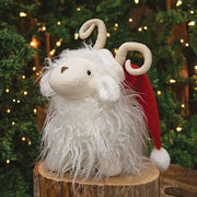 Stuffed Sitting Winter Angora Ram