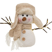 Fuzzy Plush Trapper Hat LED Snowman with Arms