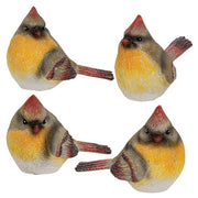 Mini Resin Female Cardinal  (4 Count Assortment)