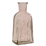 Pastel Etched Glass Flower Vase  (2 Count Assortment)