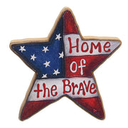 Land of the Free & Brave Wooden Doodle Star Sitters (Set of 2)