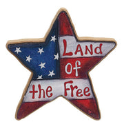 Land of the Free & Brave Wooden Doodle Star Sitters (Set of 2)