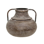 Distressed Rustic Metal Flower Urn - 7.5"H  (2 Count Assortment)