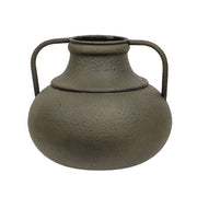 Distressed Rustic Metal Flower Urn - 7.5"H  (2 Count Assortment)
