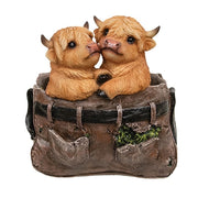 Resin Baby Highland Pair in Pants Planter