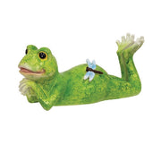 Resin Laying Garden Frog  (2 Count Assortment)