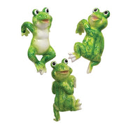 Resin Garden Frog Planter Hanger  (3 Count Assortment)