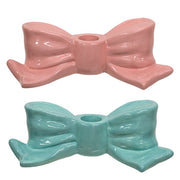 Ceramic Spring Bow Taper Holder  (2 Count Assortment)