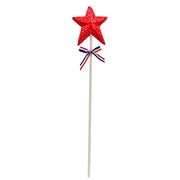 Glittered Americana Star Pick - 16.75"H  (3 Count Assortment)