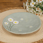 Ceramic Raised Daisy Plate - 8"