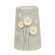 Ceramic Raised Daisy Vase - 6.5"H