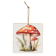 Woodland Mushroom Square Ornament  (3 Count Assortment)