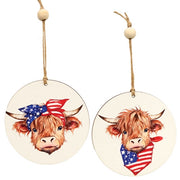 USA Bandana Highland Ornament  (2 Count Assortment)