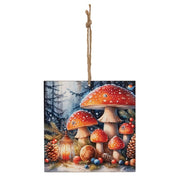 Winter Mushroom Patch Ornament - 4"  (3 Count Assortment)