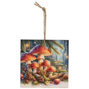 Winter Mushroom Patch Ornament - 4"  (3 Count Assortment)