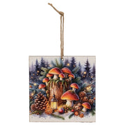 Winter Mushroom Patch Ornament - 4"  (3 Count Assortment)