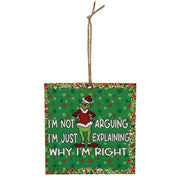 Merry Whatever Grinch Ornament - 4"  (3 Count Assortment)