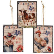 4th At the Farm Ornament  (3 Count Assortment)