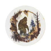 Bigfoot Forest Silhouette Magnet - 3.5" Dia.  (2 Count Assortment)