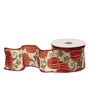 Wired Linen Pumpkin Patch Ribbon - 2.5" x 10 Yards