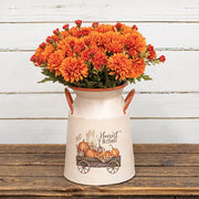 Harvest Blessings Pumpkin Wagon Milk Can
