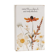 Grateful for Everything Fall Floral Box Sign  (3 Count Assortment)