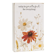 Grateful for Everything Fall Floral Box Sign  (3 Count Assortment)