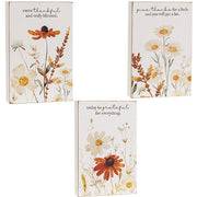 Grateful for Everything Fall Floral Box Sign  (3 Count Assortment)