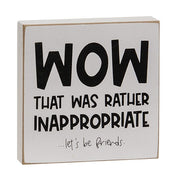 Inappropriate Square Block  (3 Count Assortment)