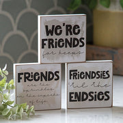 Friends For Keeps Square Block  (3 Count Assortment)