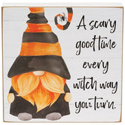 Scary Good Time Gnome Box Sign  (2 Count Assortment)