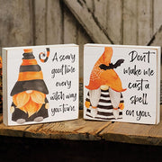 Scary Good Time Gnome Box Sign  (2 Count Assortment)