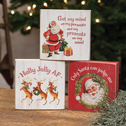 Holly Jolly AF Square Block  (3 Count Assortment)