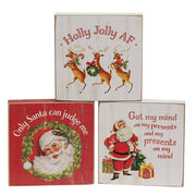 Holly Jolly AF Square Block  (3 Count Assortment)